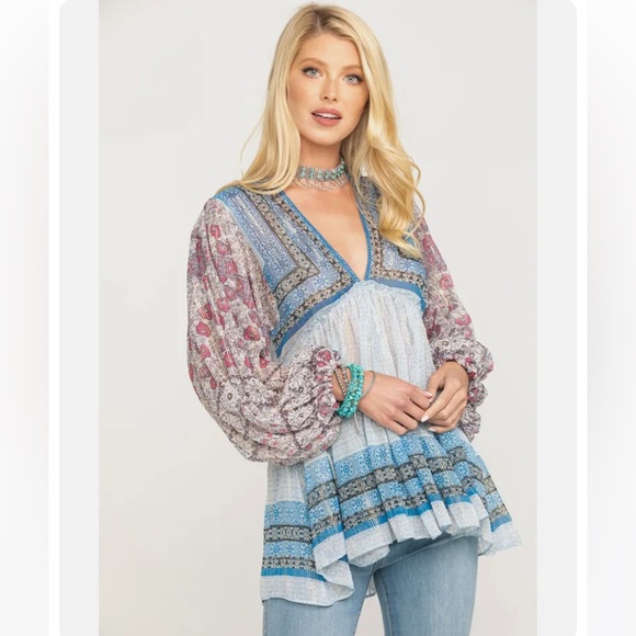 Free People Aliyah Printed Tunic 🧿 - Picture 3 of 14